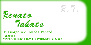renato takats business card
