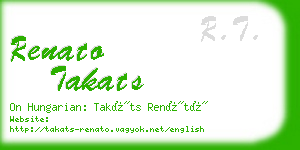 renato takats business card